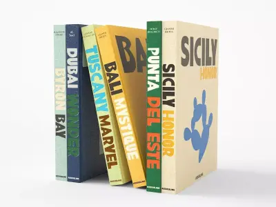 encyclopedia of assouline coffetable books vintage 3D model