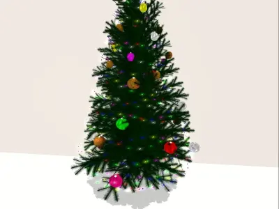  Textured Christmas Tree Low-poly 3D model