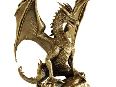 dragon statue 3D model buy