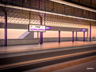 LRT 2 Train Station Low-poly 3D model