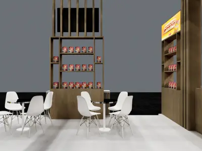 booth 6x8 open side  3D model