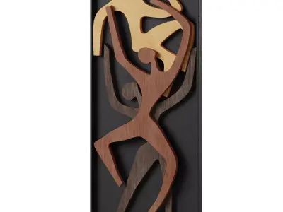 Human Wood Wall Art by Woodboz Wall Art 3D model