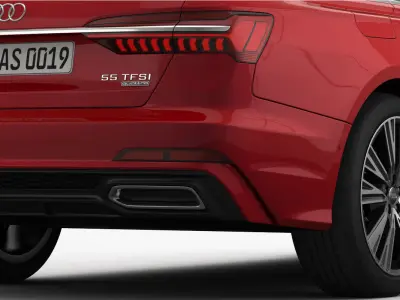 Audi A6 S-Line 2019 Detailed Interior 3D model