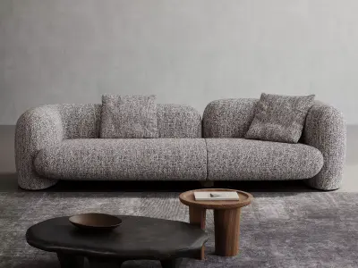 Mid Century interior scene 3D model