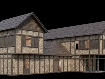 Medieval Village Pack  - 5 Assets - 4K Textures Game Ready Low-poly 3D model shop