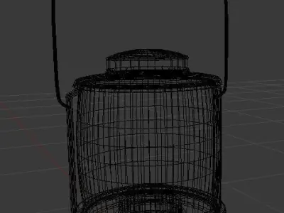 Lantern on shelf 3D model