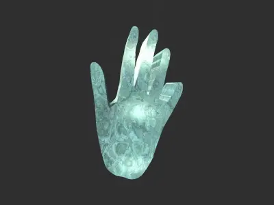 Hand 3d 2d shape 3D print model