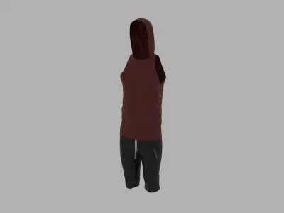 Sport Suit Low-poly 3D model 11