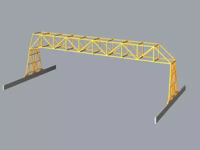 Bagnoli Gantry Crane 3D model