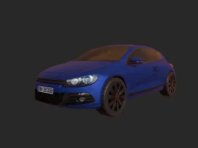 Low Poly Car 7 volkswagen polo Low-poly 3D model