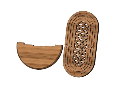 Moucharabeih floating shelf wall decor and mirror frame 3D print model