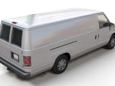 Super Duty XL van Low-poly 3D model