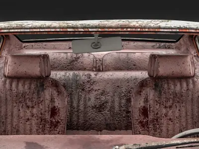 Abandoned Muscle Car Free 3D model