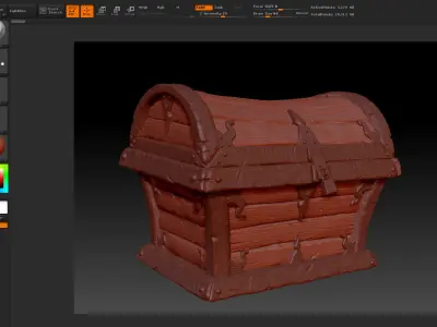 3D Fantasy Treasure Chest - High Poly 3D model