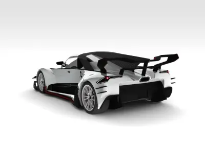 500G Supercar - Herdee concept  3D model