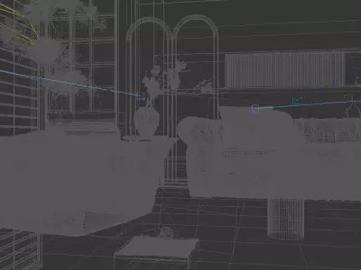 Living room 3D model 53