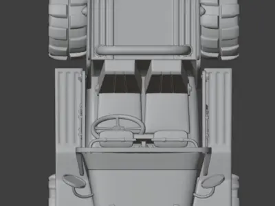Jeep militar 3D model
