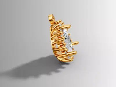 Teardrop Radiance Pendant 3D print model