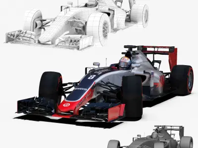 Haas VF16 Low-poly 3D model