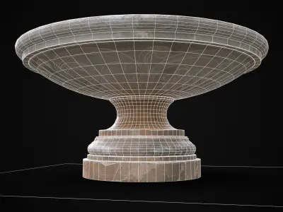 Garden Planter Variation Six Low-poly 3D model