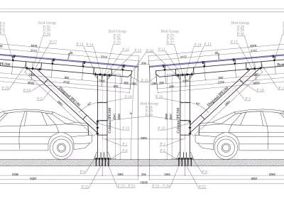 68 kWp Solar Carport Project Type 3 3D model