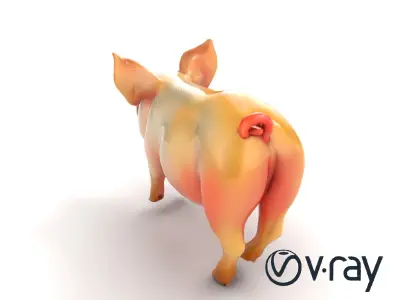 Pastoral Sheep Fluffy Grazing Stance model pack Low-poly 3D model