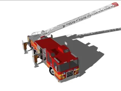 3 Inferno Crusher Elite Firefighting Force on Wheels 3D model