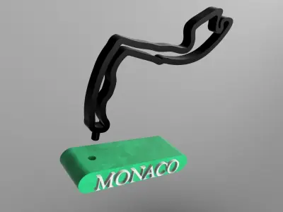 F1 Monaco Race Track STL OBJ FBX Files  3D Print Fusion 360 3D print model