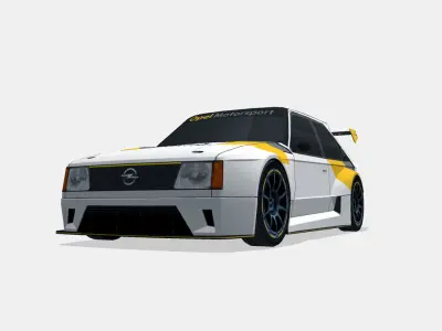 Opel Kadett d GTB concept Low-poly 3D model