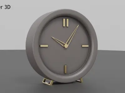 Classy Clock Low-poly 3D model