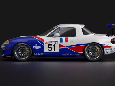 MX-5 NBFL Miata 1998 LeMans Livery Low-poly 3D model