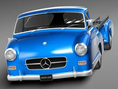 Mercedes-Benz Renntransporter 1954 3D model