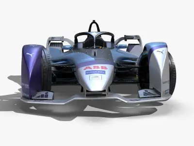 Andretti Formula E 2020 Low-poly 3D model