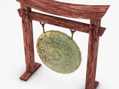 Ancient gong 3D model