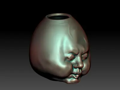 face-vase 2 human head 3D print model