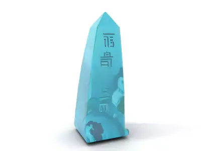 Jade Obelisk model pack Low-poly 3D model