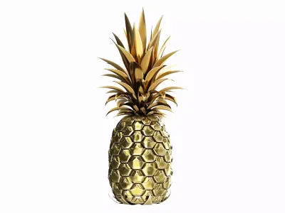 Gold pineapple 3D model