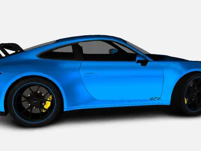 Porsche 911 992 GT3 2021 Gameready Low-poly 3D model