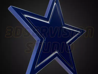 Dallas Cowboys logo - Cinematic - 3D print 3D model