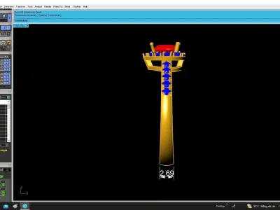 Luxury Heart Shape Diamond Halo Ring for Women 4883 3D print model