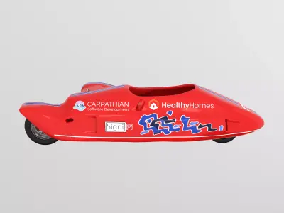 F1 Sidecar Low-poly 3D model