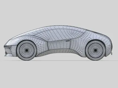 Compact Futuristic City EV 3D model