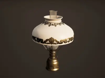 Gas Lamp Game Ready Low-poly 3D model