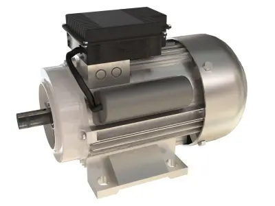 Electric Motor-Generator Single Phase 3D model 3D model