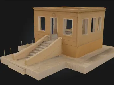 Ancient Temple Replica Historical Structure Model 3D model
