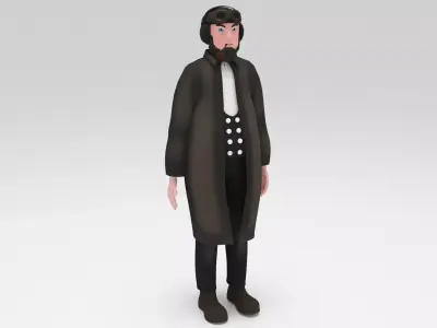 Character George Engineering  Classic Low-poly 3D model