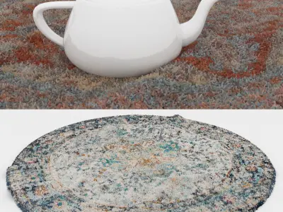 Round Rug Set 5 3D model