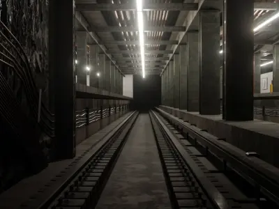 Detailed Subway Station Environment for Games and Simulations  3D model