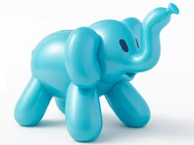 Elephant Balloon Decoration Props Second Life toy 3D print model