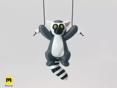 Climbing Lemur Toy 3D print model